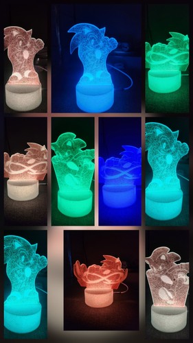 Sonic led night - sonic, 3d