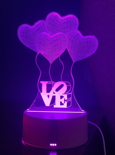 Led love hearts - 7, colour