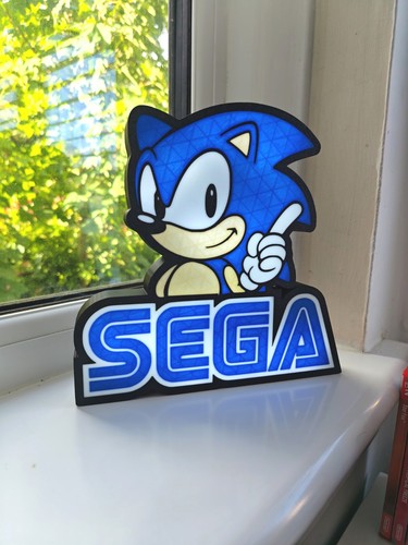 Sega sonic led logo - led,